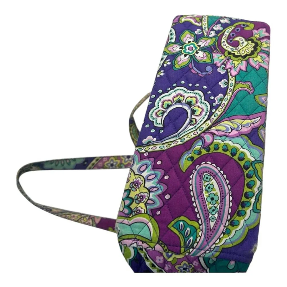 Vera Bradley Signature Laptop Tote Bag Multicolored Paisley Print